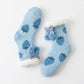 Fuzzy Strawberry Bow Crew Socks  US 5-10.5