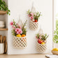 Woven Hanging Basket Set for Fruit Produce and Wall Storage