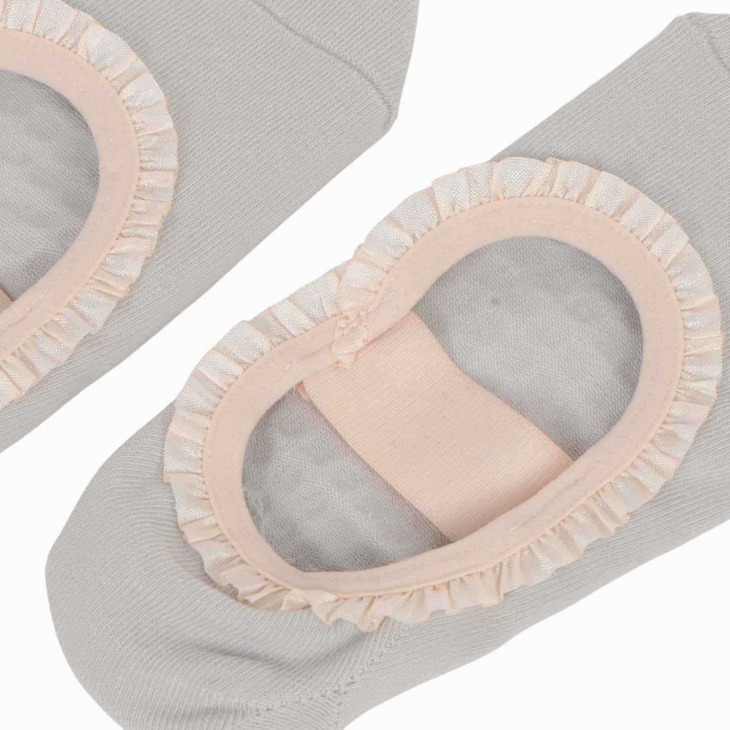 Ballet Style Grip Socks with Ruffle Trim and Cross Strap Anti-Slip Sole Yoga and Pilates 2-Pack