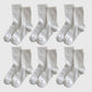 Bow-Patterned Ruffle-Cuff Ankle Socks 6pk