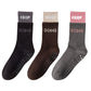 3-Pair Set Mid-Calf Grip Socks with Cushioned Soles and Motivational Text for Yoga Pilates Fitness