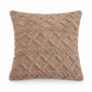 Plush Textured Jacquard Throw Pillow Cover Square Decorative Cushion Cover