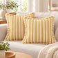 Striped Fringe Decorative Throw Pillow Cover Set of 2