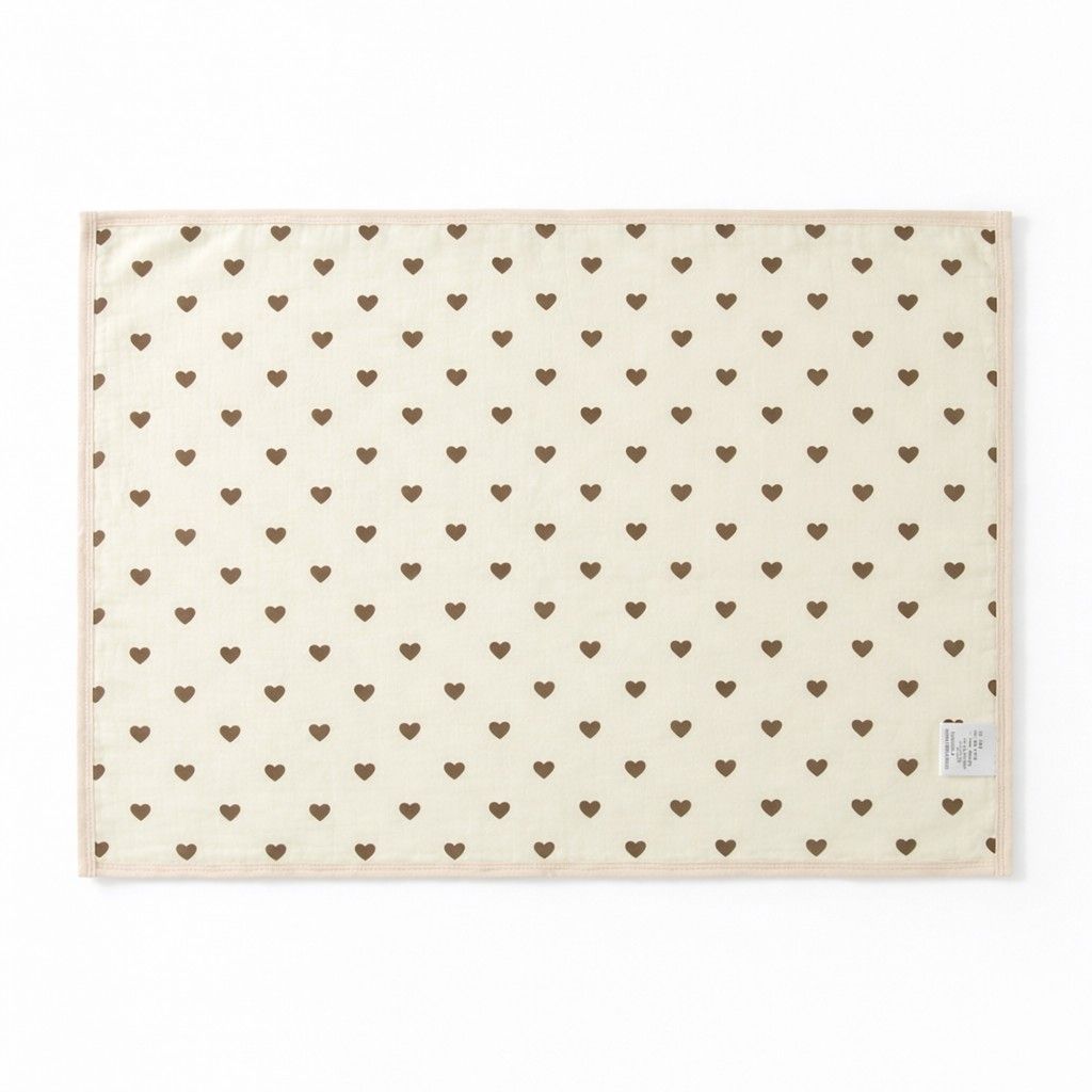 Washable Waterproof Changing Pad with Heart Print