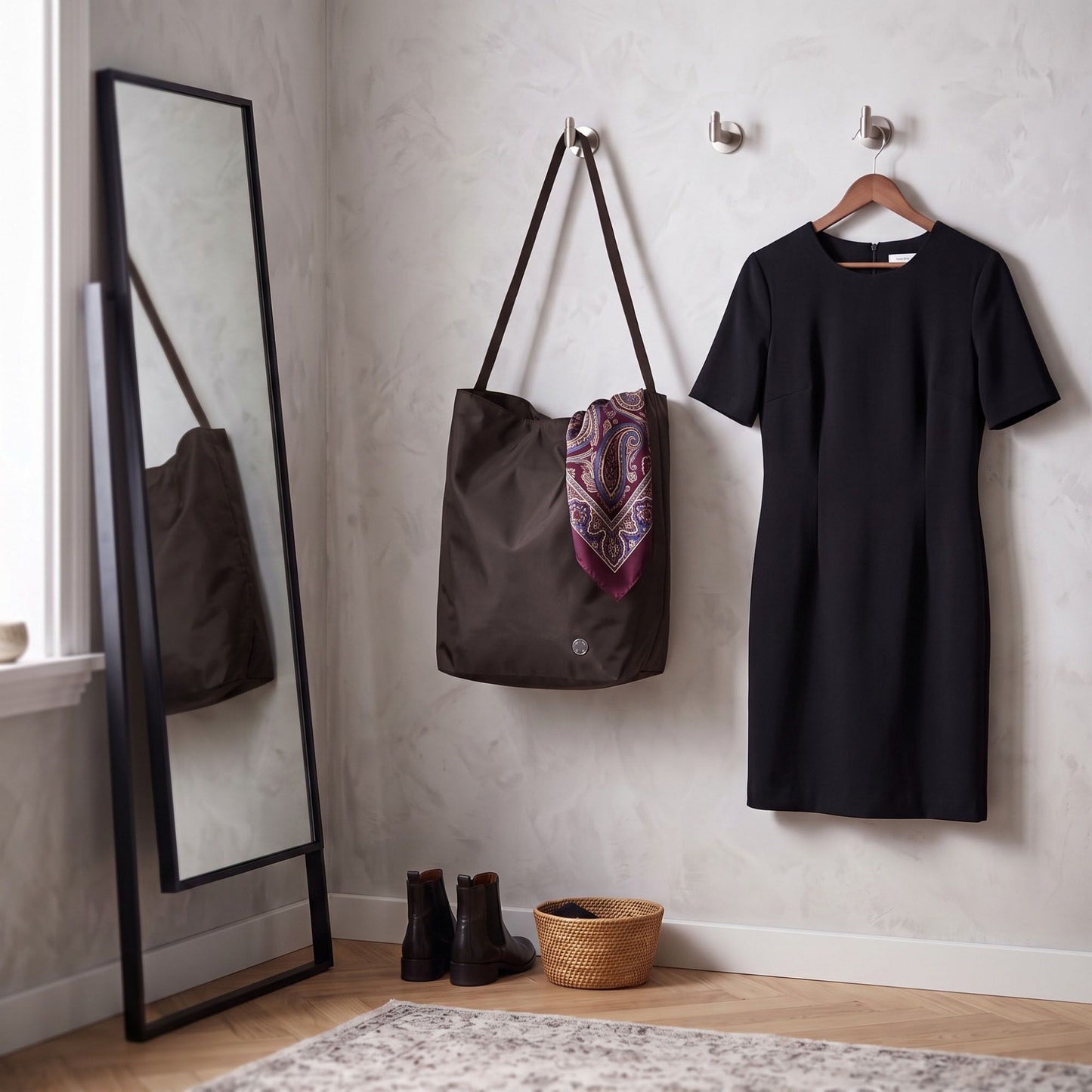 Lightweight Nylon Shoulder Tote Bag Large Capacity Casual Carryall Everyday