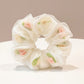 2pcs Sheer Organza Scrunchie with Embroidered Mini Roses and Soft Layered Design