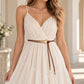 PU Leather Tie Waist Belt with Gold Tone Hook Accent 49.2in