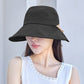 Foldable Wide - Brim Sun Hat with Bow Accent