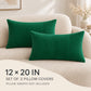 2 Pack Soft Corduroy Throw Pillow Covers 18 x 18 Inch and 12 x 20 Inch