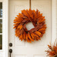 Fall Pumpkin Floral Wreath with Maple Leaves for Front Door Decor