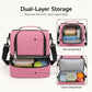 Dual Compartment Insulated Lunch Bag with Adjustable Shoulder Strap