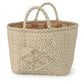 Floral Quilted Storage Basket with Handles and Tissue Pocket