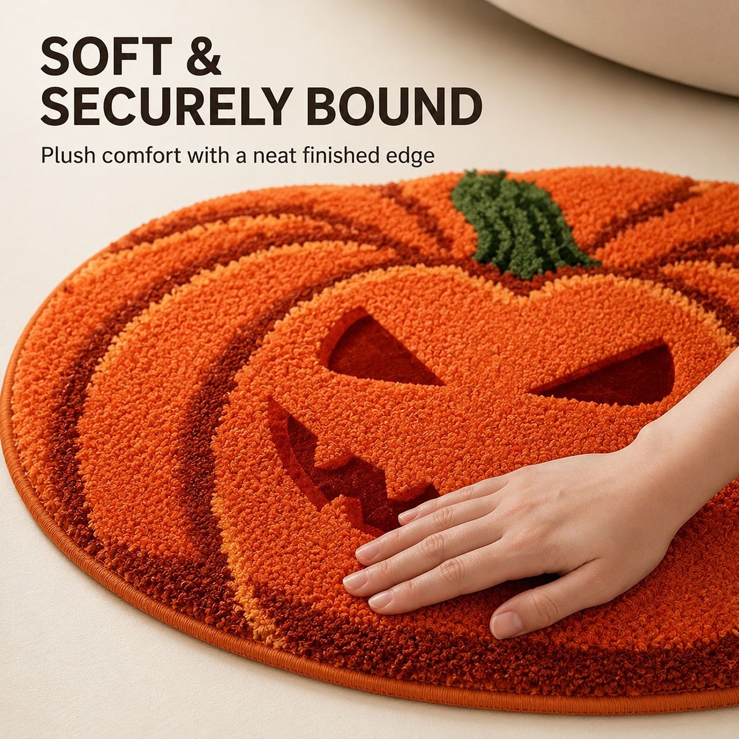 Halloween Shaped Bath Mat Soft Absorbent Nonslip Accent Rug