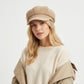 Corduroy Newsboy Cap Vintage Baker Boy Cabbie Hat with Short Brim
