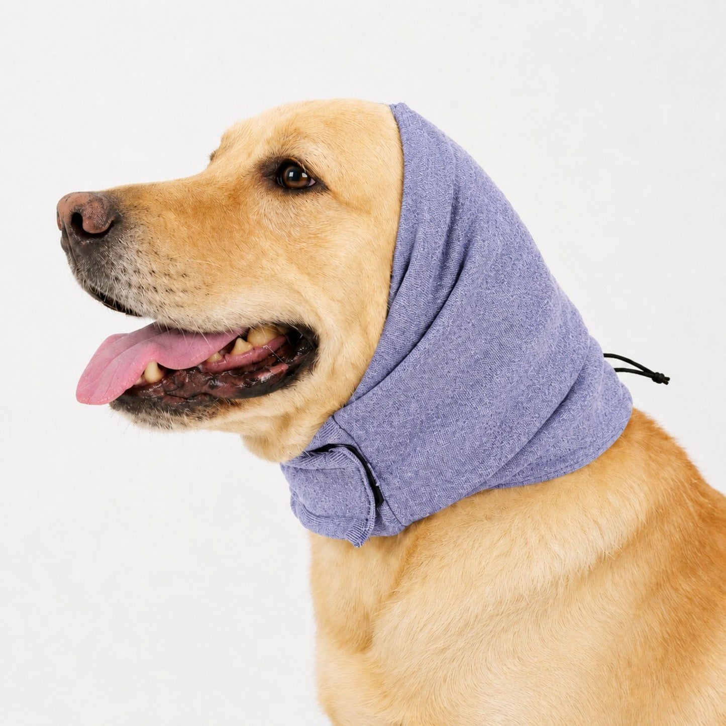 Adjustable Dog Ear Cover Head Wrap with Drawstring for Grooming, Noise Coverage and Cold Weather