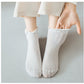 5-Pack Ribbed Ankle Socks with Ruffle Lettuce Trim Soft Stretch Cotton Cute Everyday Style