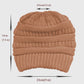 Ponytail Beanie Hats - Acrylic Knit Stretchable Messy Bun Skull Cap for Winter & Casual Wear