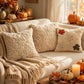 Autumn Pumpkin Maple Leaf Throw Pillow Cover Square Plush Cushion Cover