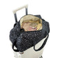 Quilted Cotton Duffel Bag with Floral Print and Double Handle Design