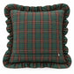 2 Pack Christmas Plaid Ruffle Throw Pillow Covers 18 x 18 Inch for Couch and Bed