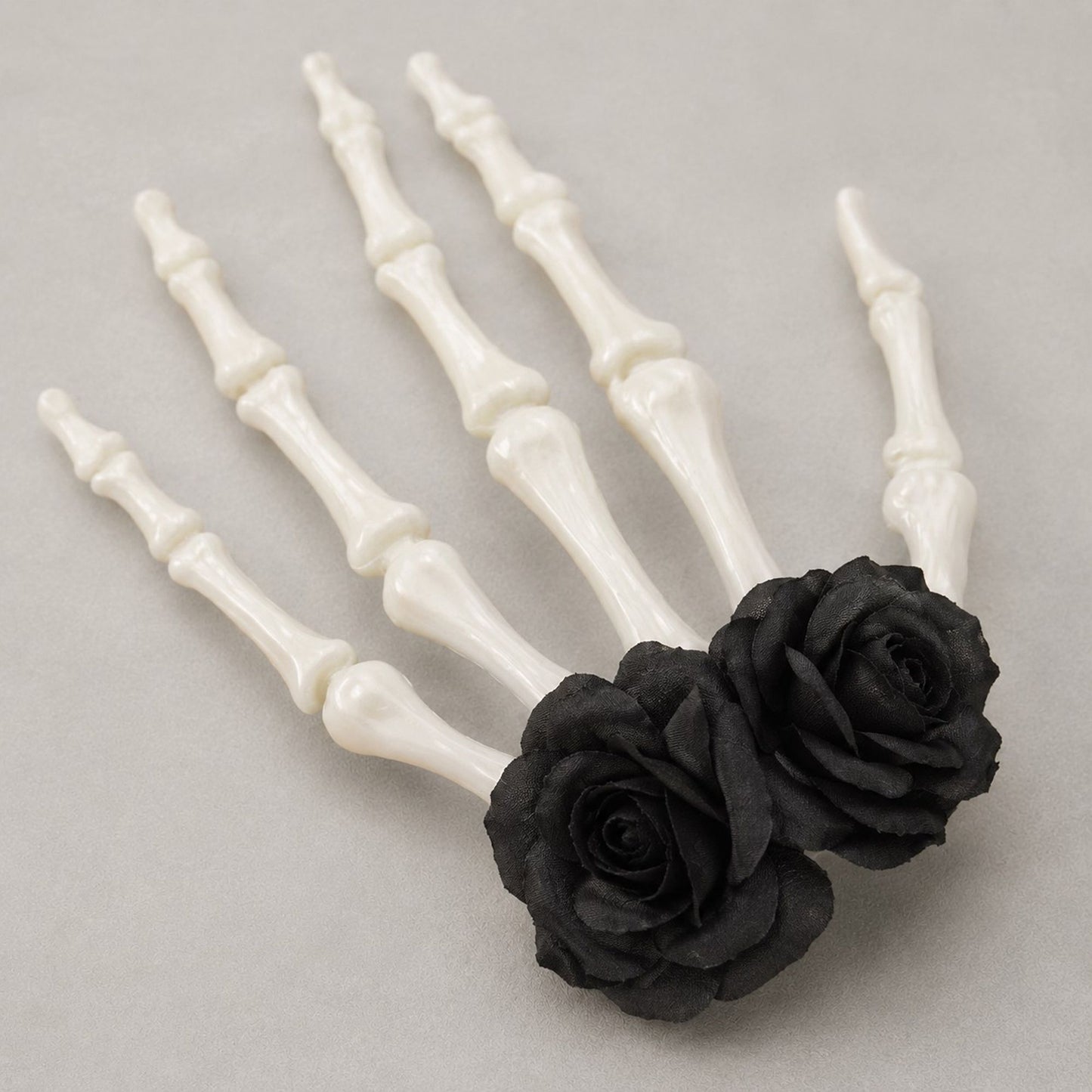 Halloween Skeleton Hand Rose Hair Clips 2pc
