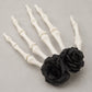Halloween Skeleton Hand Rose Hair Clips 2pc