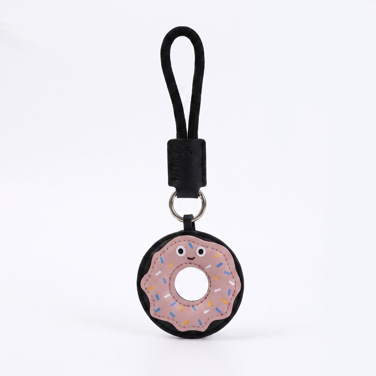 2-Piece Womens Padded Bag Charm with Hanging Strap and Stitched Detail