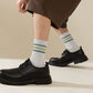 6pk Men's Crew Socks with Striped Cuffs