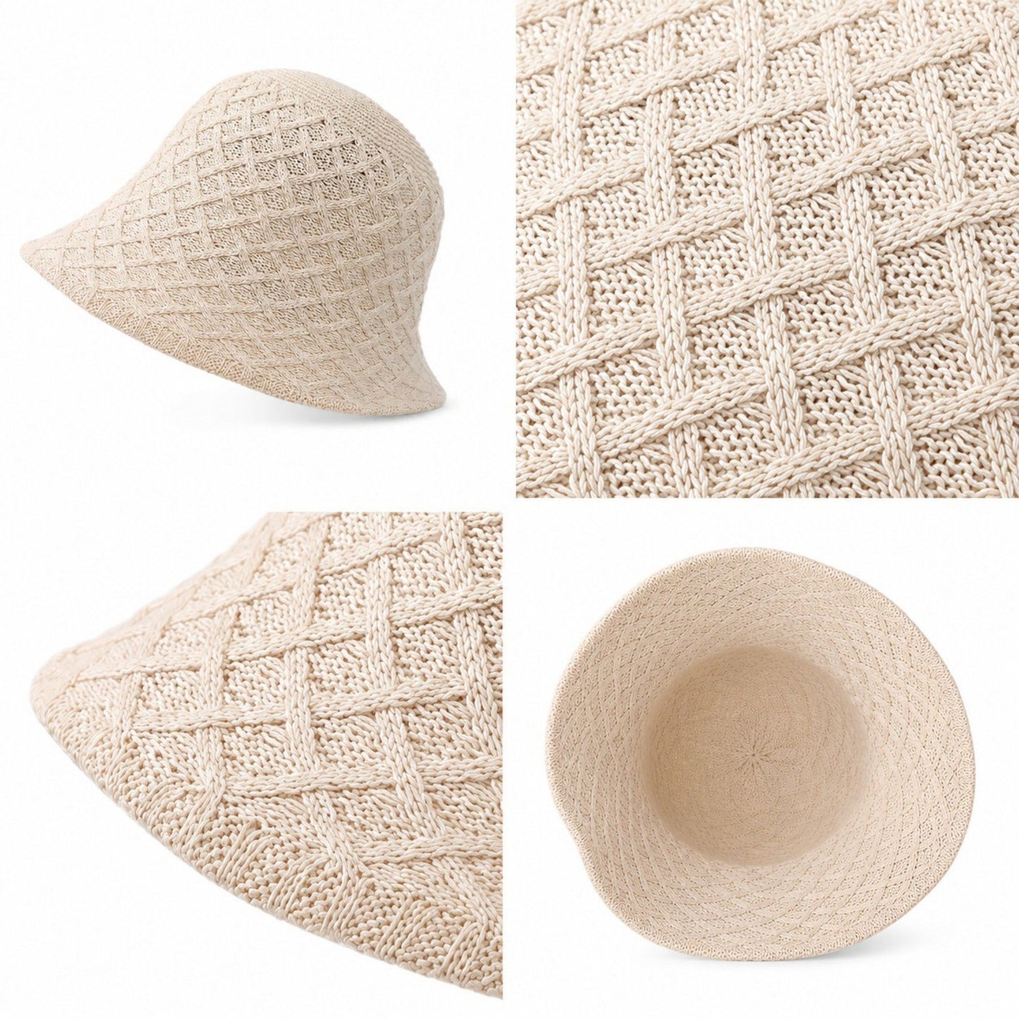 Summer Bucket Hat - Lightweight Woven Straw Sun Hat for Beach and Vacation