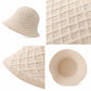 Summer Bucket Hat - Lightweight Woven Straw Sun Hat for Beach and Vacation