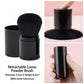 2-Piece Retractable Kabuki Makeup Brush Set with Soft Synthetic Bristles for Powder and Blending