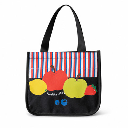 Insulated Lunch Bag with Transparent Front Pocket Portable Lunch Tote for Work School