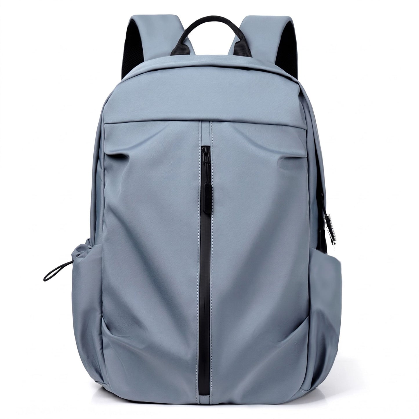 Lightweight Laptop Backpack with Vertical Front Zip Pocket Side Pockets and Adjustable Padded Straps