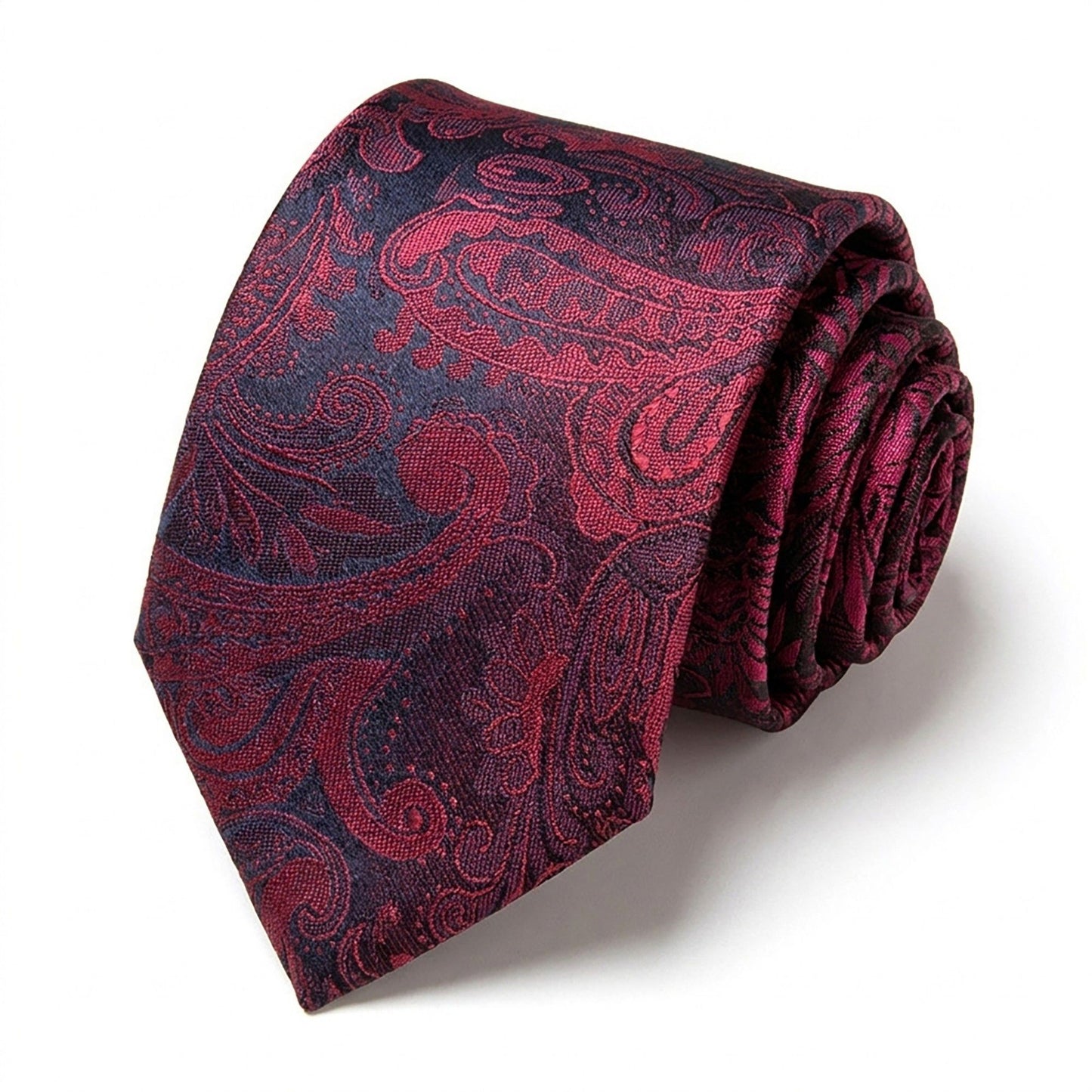 Men's Floral Print Tie with Woven Botanical Pattern and Classic Tapered Design