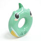 Kids Inflatable Shark Pool Ring with Fin and Cartoon Face