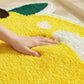 Tufted Floor Mat with Fruit Inspired Design Non Slip Backing Soft Plush Decorative Kitchen Bathroom Rug