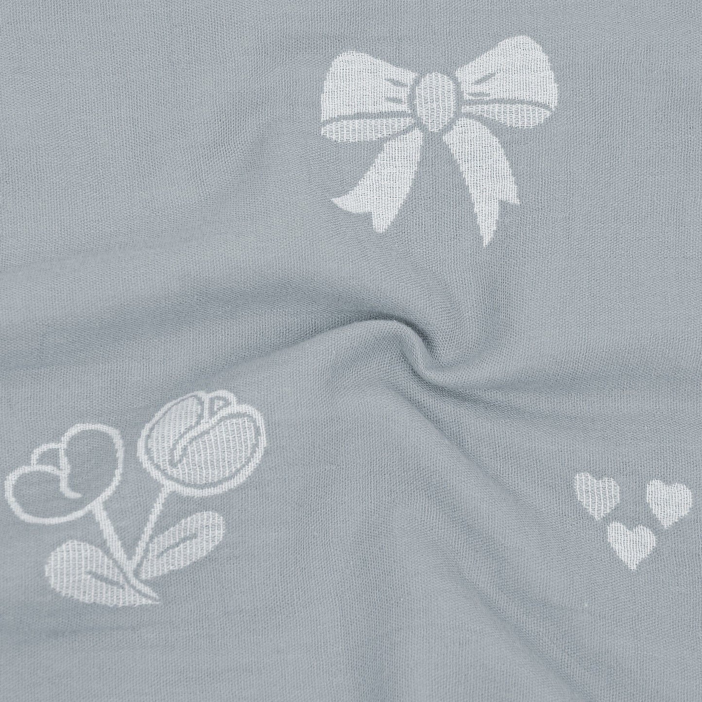 2-Piece Cotton Pillowcases with Bow and Tulip Print Design for Bedroom, Soft and Cozy Bedding Set 20x26in