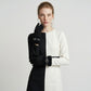 Faux Suede Gloves with Plush Faux Fur Cuffs and Buckle Detail