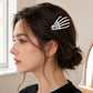 Halloween Skeleton Hand Hair Clips Black and White 4pc