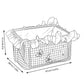 Gingham Fabric Storage Basket with Ruffle Trim and Handles