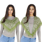 Lightweight Lace Floral Head Scarf Fringe Triangular Shawl