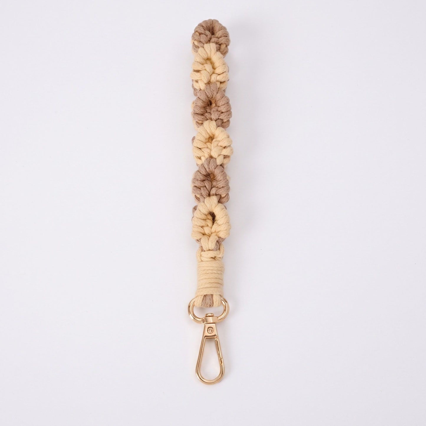 Knotted Macrame Wrist Strap with Swivel Clasp