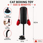 Interactive Cat Boxing Toy with Suction Cup Base, Spring Rebound Punching Bag and Hanging Gloves