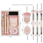 Makeup Brush and Sponge Set with Storage Case for Face and Eye Application