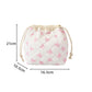 Quilted Drawstring Makeup Bag Large Capacity Portable Cosmetic Organizer Pouch