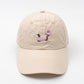 Embroidered Dachshund Baseball Cap Curved Brim Casual Hat