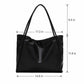 Large Faux Leather Tote Bag with Double Shoulder Straps and Magnetic Closure