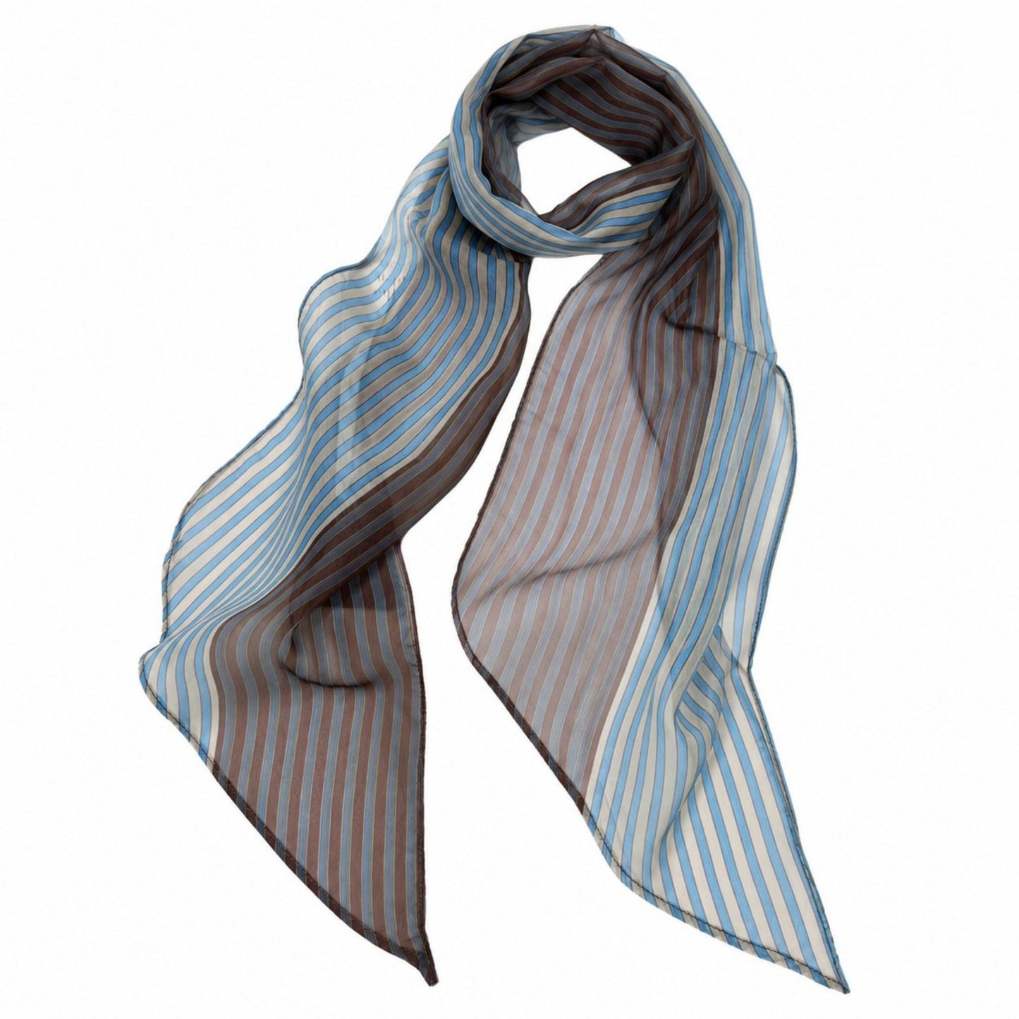 Lightweight Striped Sheer Long Scarf