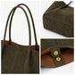 Large Suede-Like Shoulder Tote Bag with Long Handles