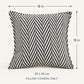 2 Pack Chevron Textured Decorative Throw Pillow Covers